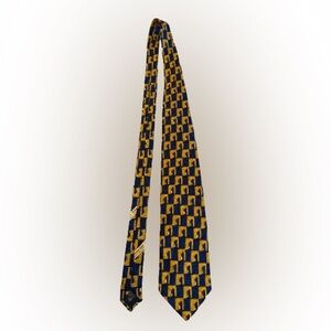 ERMENEGILDO ZEGNA Tie (Navy/Gold, Silk)